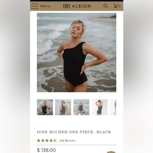 Albion Icon Ruched One-piece black